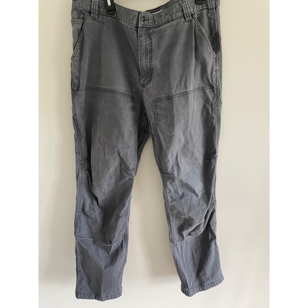 Carhartt Relaxed Fit Double Knee Work Pants Gray Canvas Carpenter 40x34 Mens